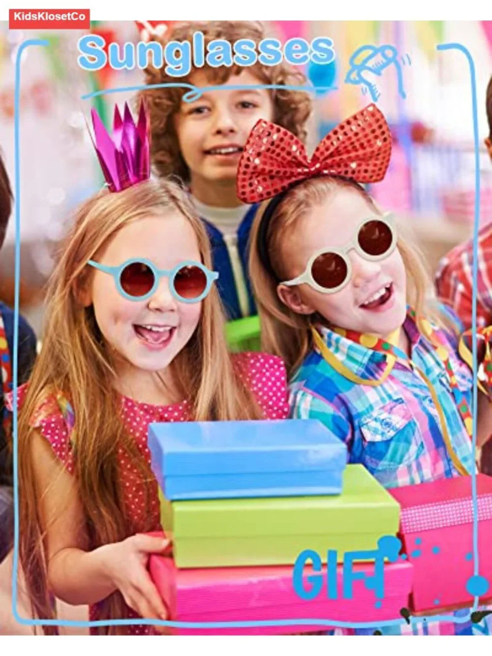 8 Pack Polarized Round Sunglasses for Kids Toddler Beach Party